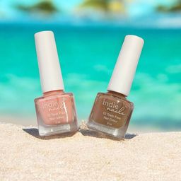 Indie Nails Set Of 2 12 Toxin Free Nail Color - 5 ml Each - Mocha-Peachy-18