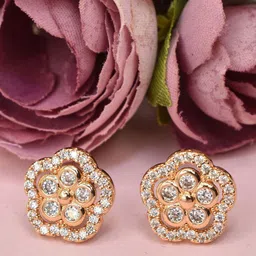 MEIRA JEWELLERY Artificial Stones Studded Floral Shaped Studs-picture-29