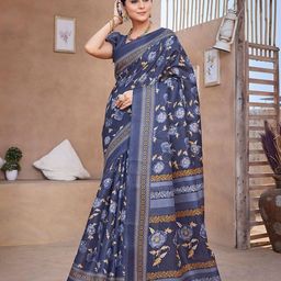 Lookmark Floral Printed Saree-image-67
