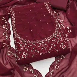 KALINI Embroidered Unstitched Dress Material-image-86