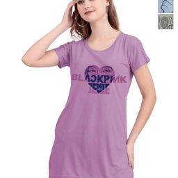 D-LINE Women Pack of 3 Printed Long Tshirt Nightdress with Pockets-picture-3