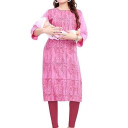 B2F Manufacturing & Designing Kurti Women Floral Printed Cotton Maternity Kurta-image-87