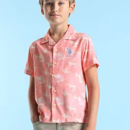 U.S. Polo Assn. Kids Boys Relaxed Boxy Opaque Printed Casual Shirt-picture-39
