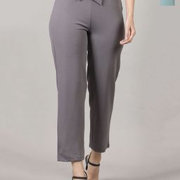 PRIDEWEAR Women Comfort High-Rise Wrinkle Free Trousers-image-61