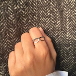 SUBHAGALANKAR Silver-Plated Adjustable Finger Ring-53