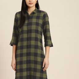 Hancock Checked Formal Shirt Dress-picture-27