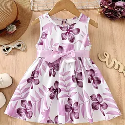 OMPAX Floral Printed Fit & Flare Dress-image-7