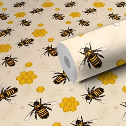 DeCorner Beige & Black Printed Self-Adhesive & Durable WallSticker-picture-15