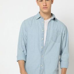 GAP Slim Fit Spread Collar Pure Cotton Shirt-image-54