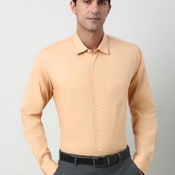 Peter England Men Slim Fit Solid Spread Collar Formal Shirt-picture-47