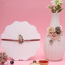 Aapno Rajasthan Thread Rakhi With Floral Vase Gift Set-26