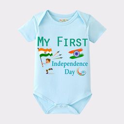 BLUSHES Infants Independence Day Theme Printed Pure Cotton Bodysuit-image-80