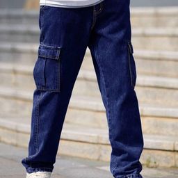me Queen Men Straight Fit Mid-Rise Cotton Cargo Jeans-image-95