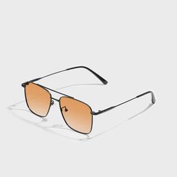 SAM & MARSHALL Unisex Square Sunglasses With UV Protected Lens VEIN_ORANGE_2877-10