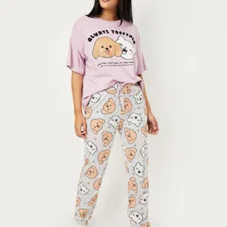 max Women Pure Cotton Graphic Printed Night Suit-image-39