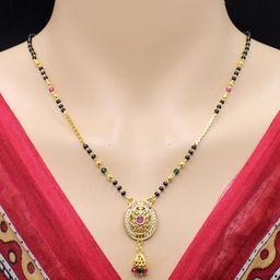 SONI JEWELLERY Gold-Plated Artificial Beads Mangalsutra-image-45