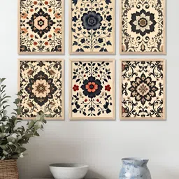 Kotart Brown & Black 6 and more Piece Wood Floral and Botanical Wall Paintings-image-7