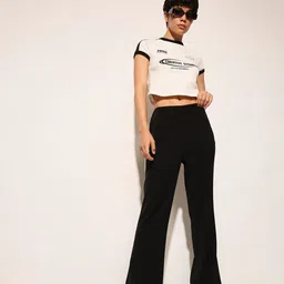 ONLY Women Flared High-Rise Trousers-image-69