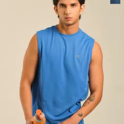 EAZY Pack Of 2 Round Neck Dry-Fit Tank Vests EZ_QDRN_BLUEC_IBLUE_S-picture-6