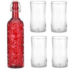 SOMIL Red Glass Airtight Can Bottle-image-91