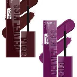 Ramp Walk Set Of 2 Velvet Kiss Waterproof Liquid Lipstick 3.5 ml Each - 2 Maroon-3 Wine-image-75