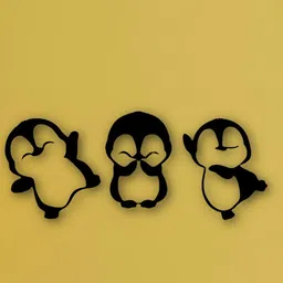 Loops n knots 3-Pcs Black WoodedWall Decor-54
