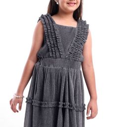 ARIAS By LARA DUTTA Kids Girls Square Neck Fit & Flare Ruffles Dress-37