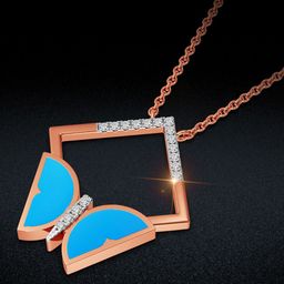 Joyalukkas Cerulean Winged Diamond Pendant -2.85 gm-image-13