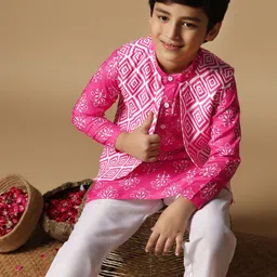 FASHION DREAM Boys Floral Printed Regular Kurta with Pyjamas-picture-49