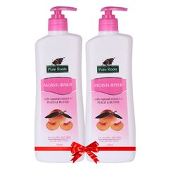 pure roots Set Of 2 Moisturiser Lotion With Peach Oil & Butter-300ml Each-55