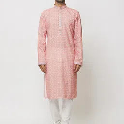 Arihant Rai Sinha Men Printed Regular Pure Cotton Kurta with Churidar-image-65
