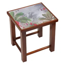 India Circus by Krsnaa Mehta 3-Pcs Green & Grey printed Rectangle Shaped Nesting Tables image 3