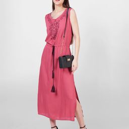 DRIRO Fit & Flare Maxi Dress-image-37