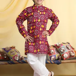 Cutiekins Boys Printed Regular Kurta with Pyjamas-6