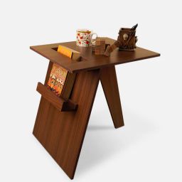 mintwud from pepperfry Stylish End Table in Walnut Teak Finish-picture-25
