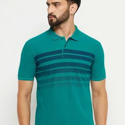 RENUOVO Men Printed Polo Collar Pockets T-shirt-picture-44