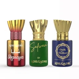 ADILQADRI Shanaya, Safwan, Oudh Al Hashmi Set Of 3 Roll-On Attar-27