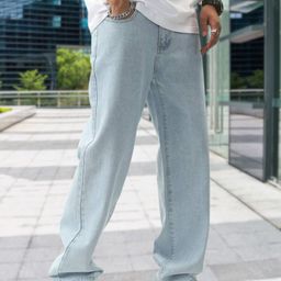 DAKWINS Men Low Distress Light Fade Jeans-image-60
