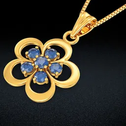 Joyalukkas Women 22KT Yellow Gold Mesmerizing Gemstone Pendant-image-43