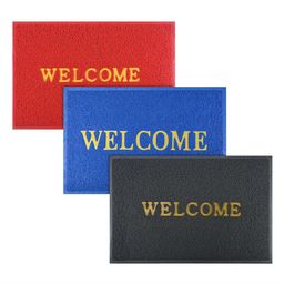Kuber Industries Set Of 3 Blue & Red, Grey Anti-Skid Doormats-22