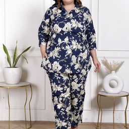 KALINI Printed Pure Cotton Shirt & Trousers Co-Ord Set-image-94