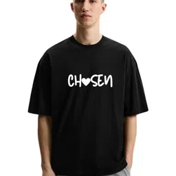 Fashnobic Men Typography Printed Round Neck Cotton Oversized T-shirt-image-58