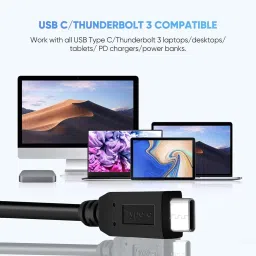 jihaan New USB C Type C USB 3.0 Portable External Hard disk drive hdd black 4 inch USB Type C to Micro-B USB 3.0 Cable image 3