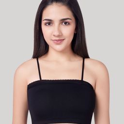 PLUMBURY Women Lightly Padded Seamless Full Coverage Bandeau Bra-30