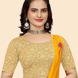 SHREEJI DESIGNER Woven Design Stretchable Saree Blouse-image-46