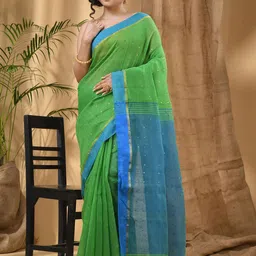 DESH BIDESH Woven Design Taant Saree-35