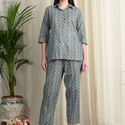 VaimiyaPrinted Shirt With Trousers Co-Ords-image-20