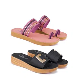 BERSACHE Set Of 2 Open Toe Flats-picture-17