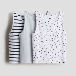 H&M 3-Pack Cotton Vest Tops-image-85