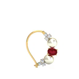 KUBERBOX 14KT Gold Diamond Nath-0.095Cr-image-42